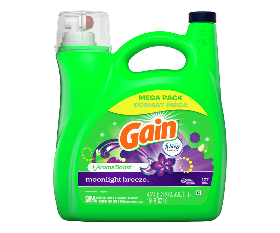 +Aroma Boost détergent à lessive liquide, Moonlight Breeze, 4,55 L