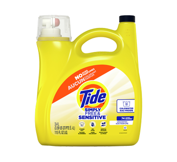 Image du produit Tide - Simply Clean & Fresh détergent à lessive liquide, Free & Sensitive