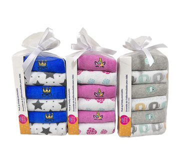 Débarbouillettes pour bébé, 6 unités