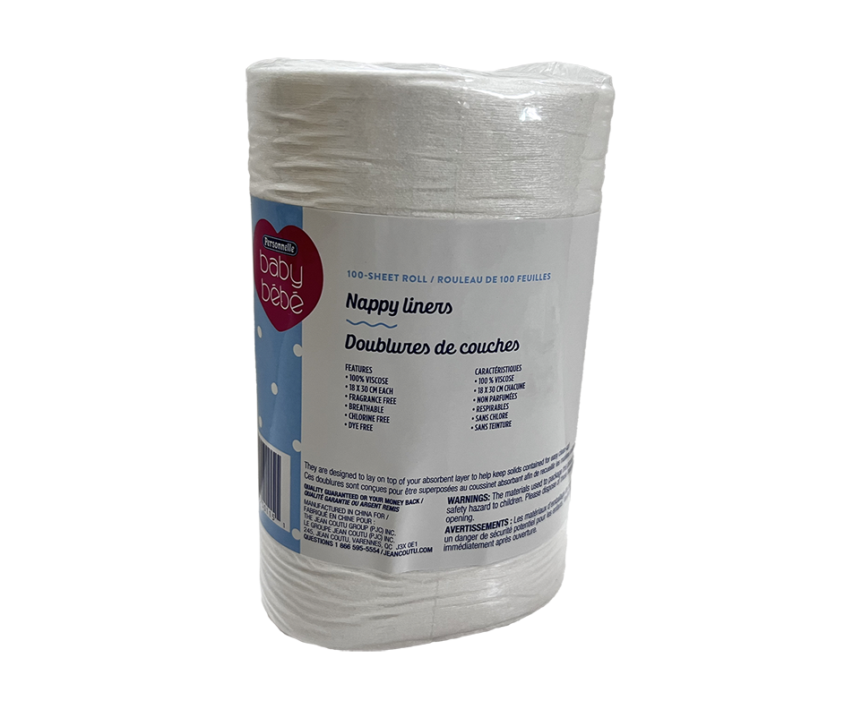 Doublures de couches, 100 unités Personnelle Bébé Couche Jean Coutu