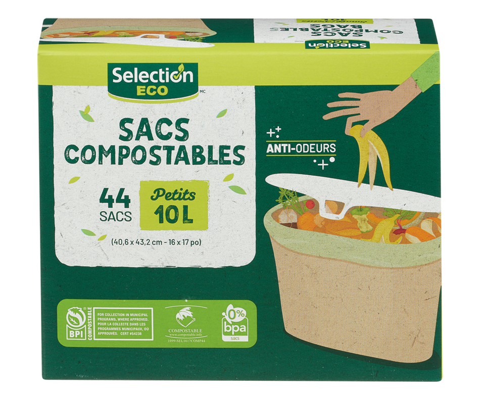 Eco sacs compostables petits, 44 unités Selection Sac à ordure