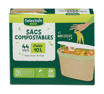Eco sacs compostables petits, 44 unités