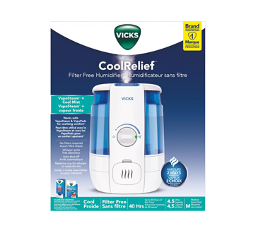 Image du produit Vicks - CoolRelief humidificateur sans filtre, 1 unité