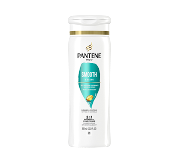 Image du produit Pantene - Pro-V Smooth & Sleek shampooing et revitalisant 2 en 1, 355 ml