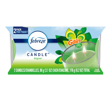 Assainisseur d'air éliminateur d'odeurs sous forme de chandelle parfumée miniature à double mèche, 2 unités, Gain Original