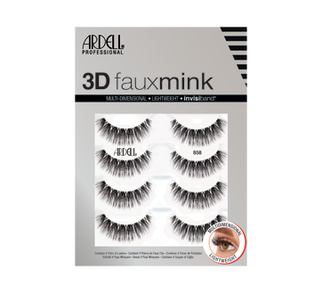 Mink 3D faux-cils, 4 unités, # 858