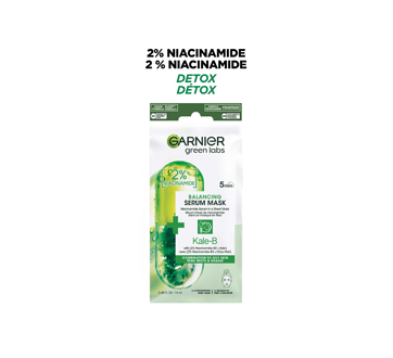 Image 3 du produit Garnier - Green Labs sérum masque en tissu avec niacinamide + kale, 14 ml, peau grasse