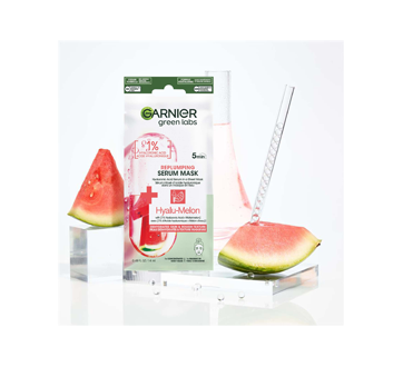 Image 4 du produit Garnier - Green Labs sérum masque en tissu avec acid hyaluronique + melon d'eau, 14 ml, peau déshydratée