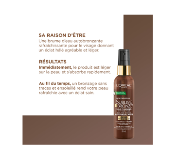 Image 3 du produit L'Oréal Paris - Sublime Bronze brume d'eau autobronzante pour le visage, 89 ml