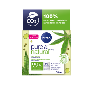 Image du produit Nivea - Pure & Natural soin de jour hydratant, 50 ml, huile de graines de chanvre