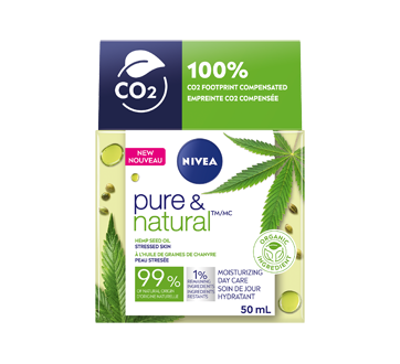 Pure & Natural soin de jour hydratant, 50 ml, huile de graines de chanvre
