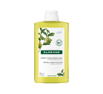 Image du produit Klorane - Shampooing légèreté à la pulpe de cédrat pour cheveux normaux regraissant vite pour assainissant, 400 ml