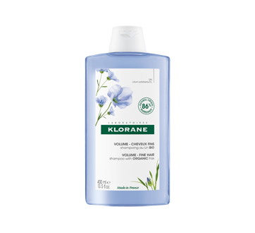 Image du produit Klorane - Shampooing au lin bio pour volume pour cheveux fins, 400 ml