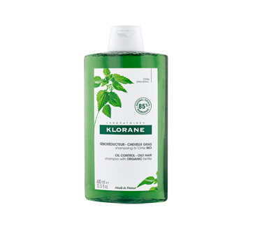 Séboréducteur shampoing à l'ortie bio pour cheveux gras, 400 ml