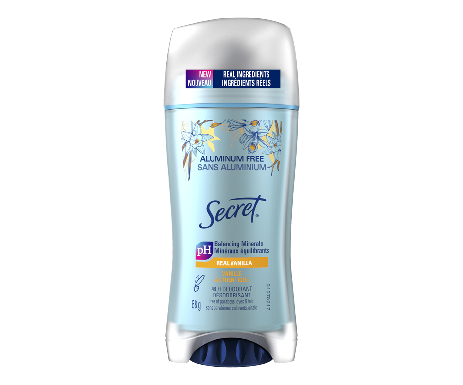 Désodorisant sans aluminium, vanille Secret Antisudorifique Jean