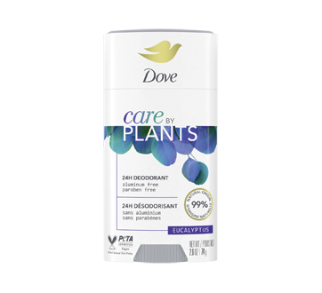 Image du produit Dove - Care By Plants 24h désodorisant, 74 g, eucalyptus