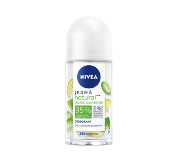 Pure & Natural déodorant à bille, 50 ml, aloès biologique