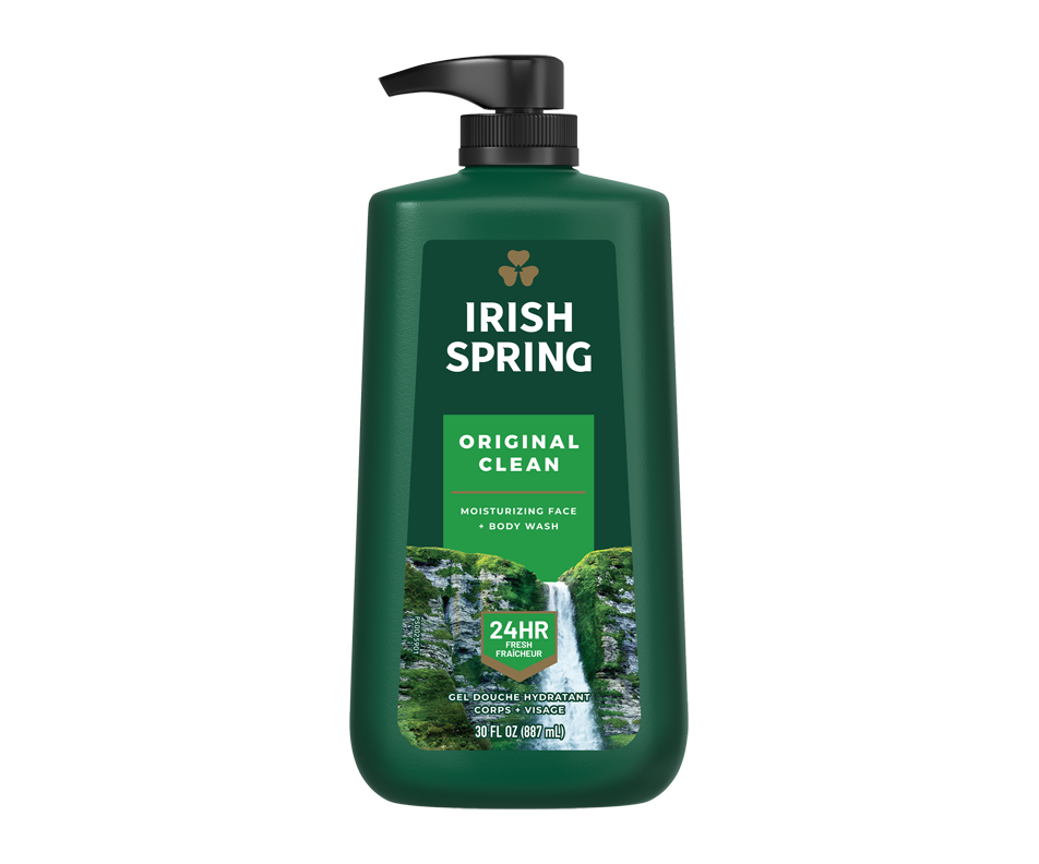 Gel douche hydratant corps et visage, Original Clean, 887 ml Irish
