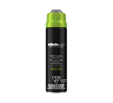 GilletteLabs gel à raser qui mousse rapidement pour hommes, 7&nbsp;OZ, 198 g