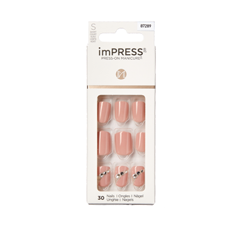 imPRESS Press-On Manicure ongles courts, 1 unité, Crystal Blossom