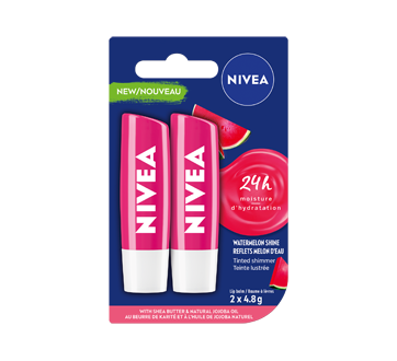 Image du produit Nivea - Soin des lèvres melon d'eau emballage duo, 2 x 4,8 g