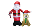 Vignette du produit Yuletide Traditions - Père Noël et son chien illuminé gonflable, 1 unité