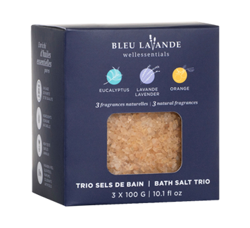 Image du produit Bleu Lavande - Ensemble sels de bain, 3 X 100 g