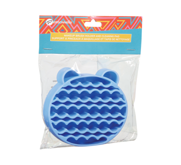 Support à pinceaux à maquillage et tapis de nettoyage, 1 unité