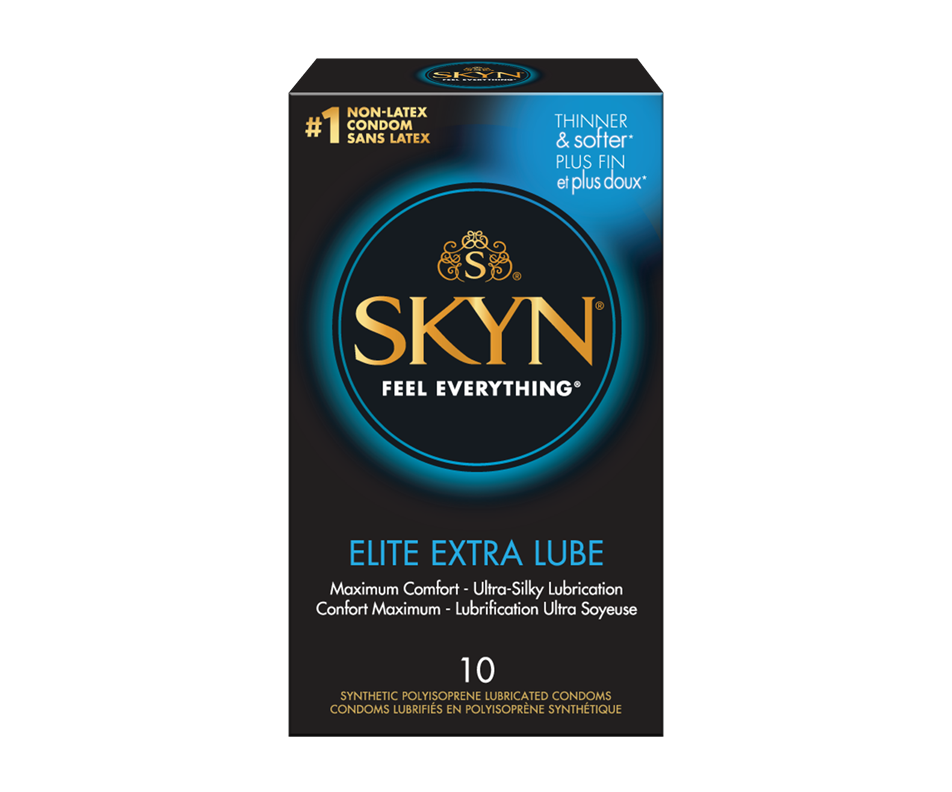 Elite Extra Lube Condoms lubrifiés, 12 unités Skyn Condoms Jean Coutu
