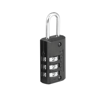 Cadenas à combinaison numérique à 3 chiffres réinitialisable Master Lock,  30 mm de largeur, noir