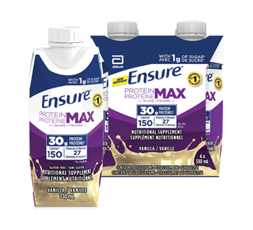 Protéine Max supplément protéiné, 4 x 330 ml, vanille