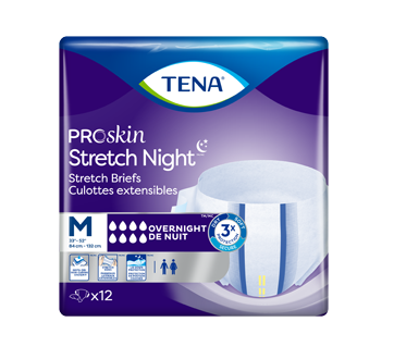 Image du produit Tena - ProSkin Stretch Nigh culottes de nuit ajustables extensibles, moyen, 12 unités