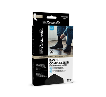 Bas de compression pour hommes, 1 unité, noir-petit