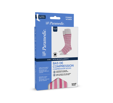 Bas de compression pour femmes, 1 unité, rayé-petit