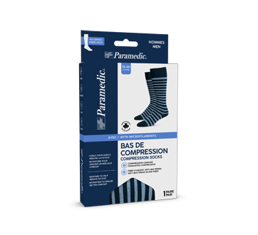Bas de compression pour hommes, 1 unité, rayé-moyen