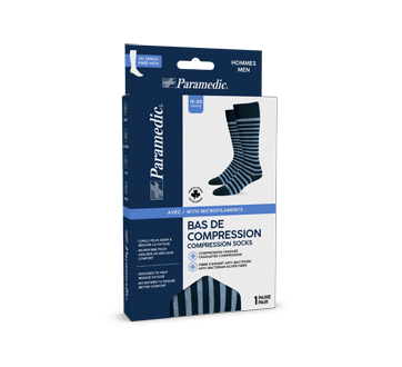 Bas de compression pour hommes, 1 unité, rayé-petit