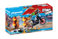 Vignette du produit Playmobil - Stuntshow pilote de moto et mur de feu, 1 unité