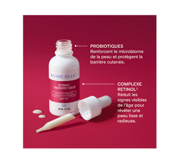 Image 2 du produit Marcelle - Sérum de nuit retinol³ + probiotique, resurfaçant et régénérant, 30 ml