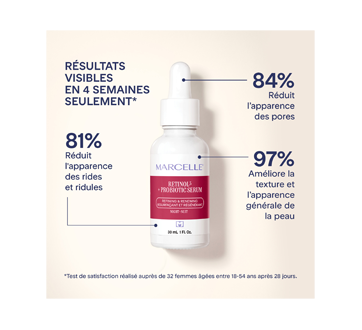 Image 3 du produit Marcelle - Sérum de nuit retinol³ + probiotique, resurfaçant et régénérant, 30 ml
