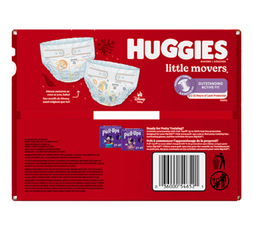 Little Movers couches pour bébés, taille 4, 58 unités – Huggies : Couche