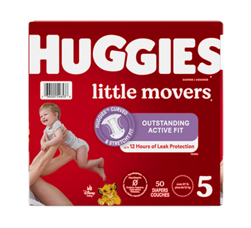 Huggies Couches pour bébés Little Movers, taille 5, 50 couches - 50 ea