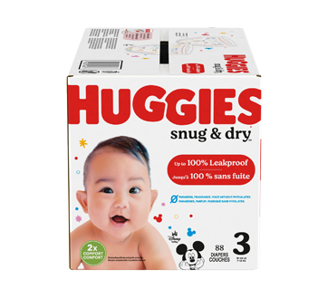 Snug & Dry couches pour bébés, 88 unités, taille 3