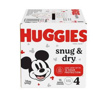 Image 1 du produit Huggies - Snug & Dry couches pour bébés, taille 4, 76 unités