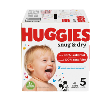 Snug & Dry couches pour bébés, 68 unités, taille 5