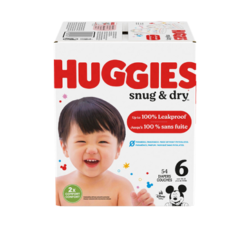 Snug & Dry couches pour bébés, 54 unités, taille 6