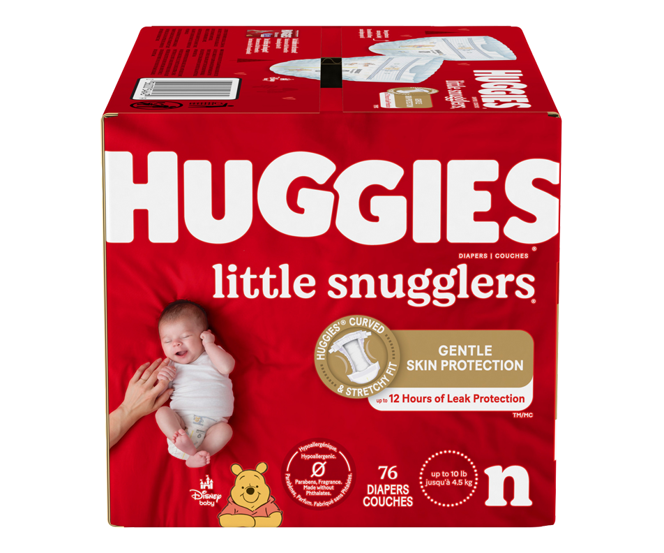 Little Snugglers couches pour bébés, Nouveauné, 76 unités Huggies