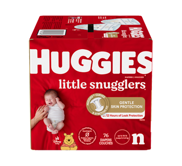 Image du produit Huggies - Little Snugglers couches pour bébés, 76 unités,  taille nouveau-nés