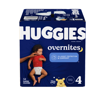 Overnites couches pour bébés, 52 unités, taille 4
