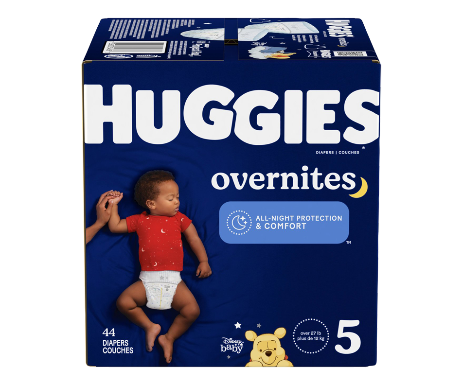 Overnites couches pour bébés, 44 unités, taille 5 Huggies Couche