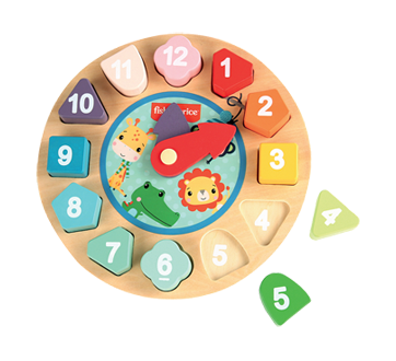 Jeu éducationel en bois Horloge, 1 unité